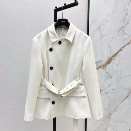 25 New slanted buckle waistband suit jacket