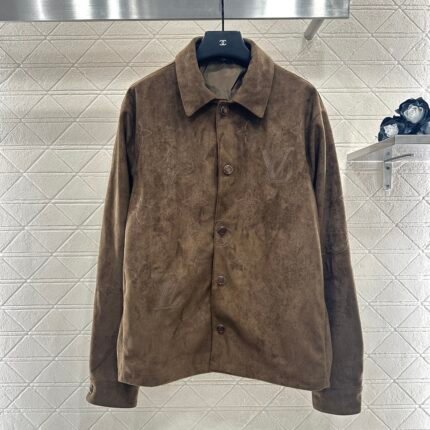 25fw new embroidered suede shirt jacket