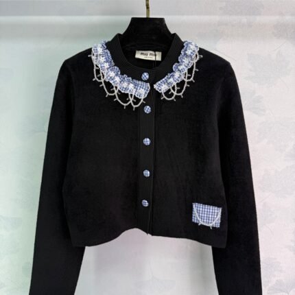 25fw new round neck knitted cardigan