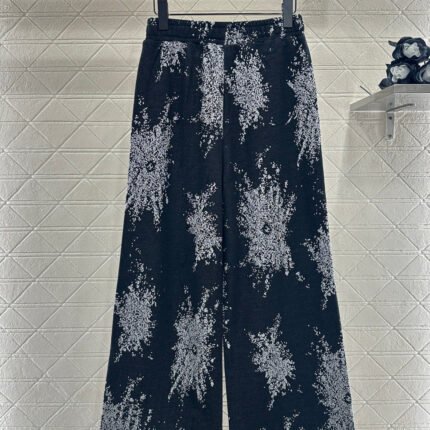 jacquard wide-leg trousers