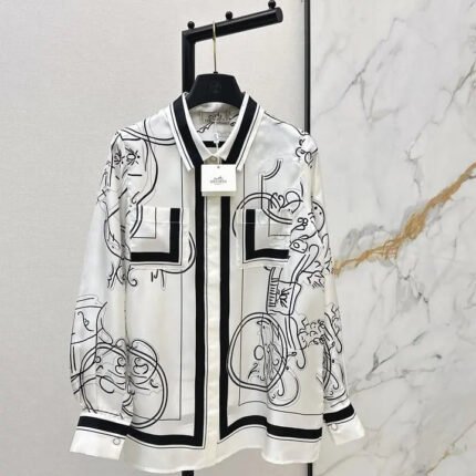 26SS New Printed Silk Shirt